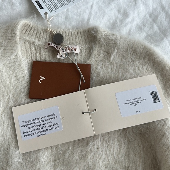 Alexa Chung Alexachung Ivory White Cream Hampton Brushed Alpaca Sweater Jumper - Picture 14 of 17